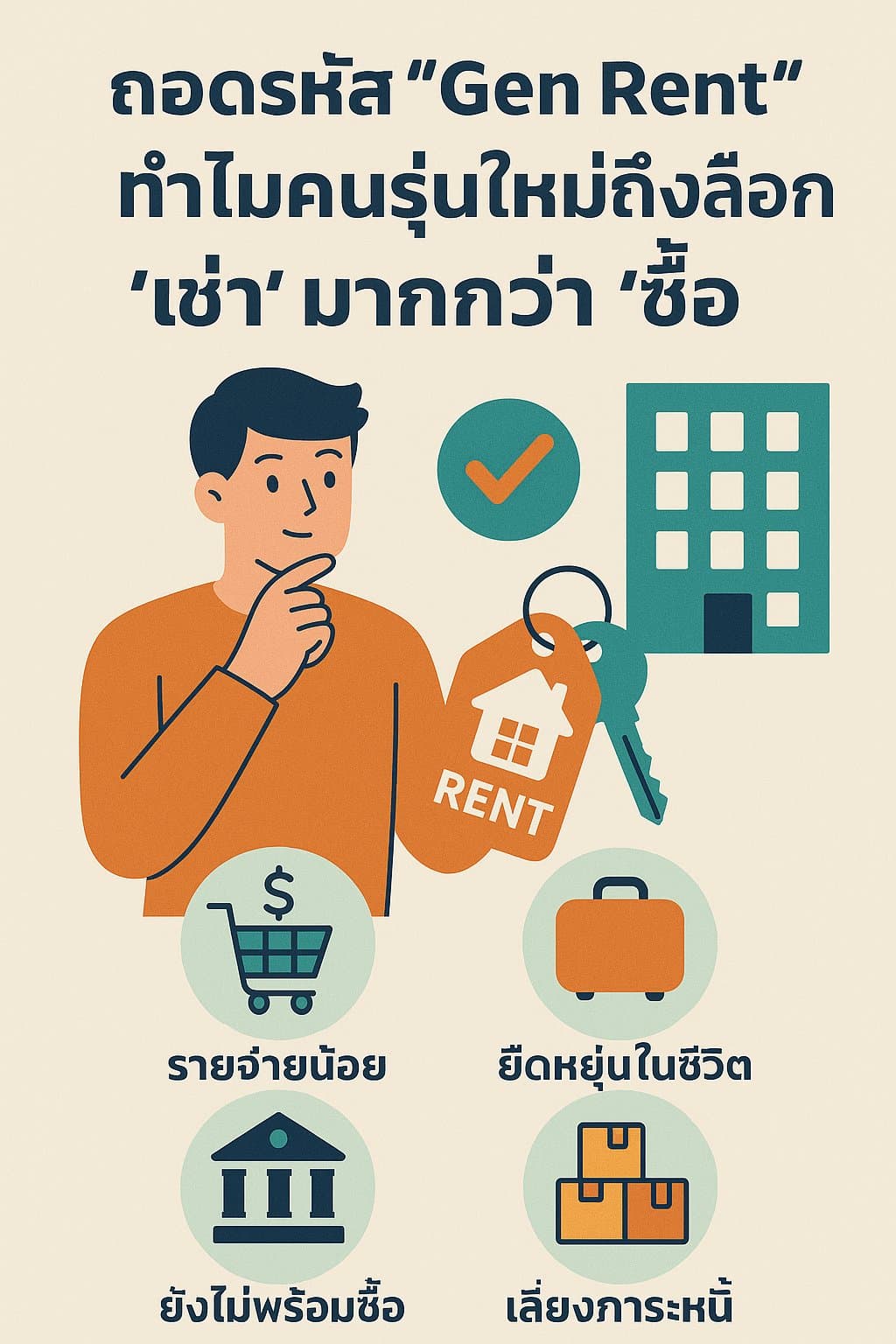 ถอดรหัส "Gen Rent" ทำไมคนรุ่นใหม่ถึงเลือก "เช่า" มากกว่า "ซื้อ"