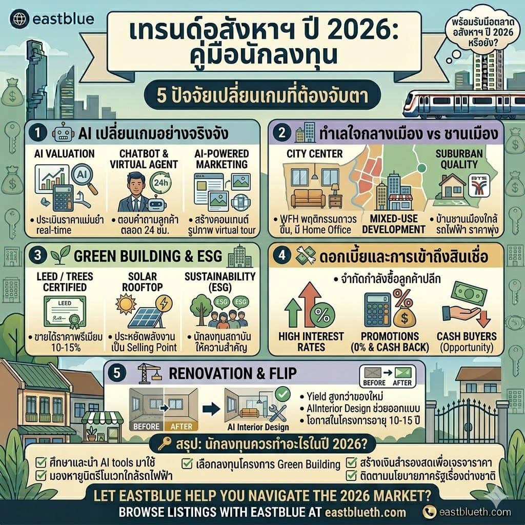 เทรนด์อสังหาริมทรัพย์ปี 2026 ที่นักลงทุนต้องรู้