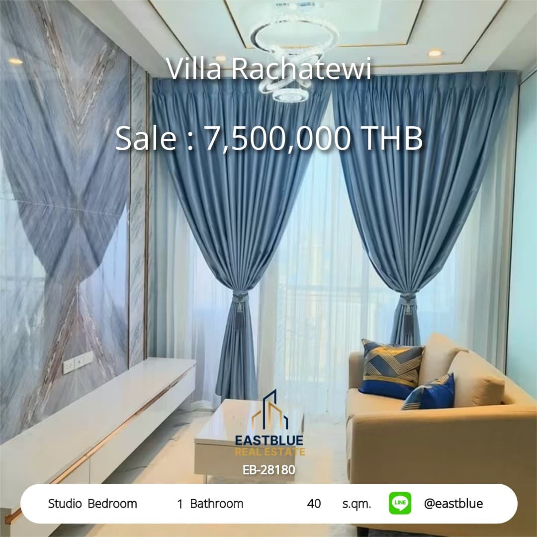 ขาย/เช่า คอนโด Villa Rachatewi · สตูดิโอ · 40 ตร.ม.
