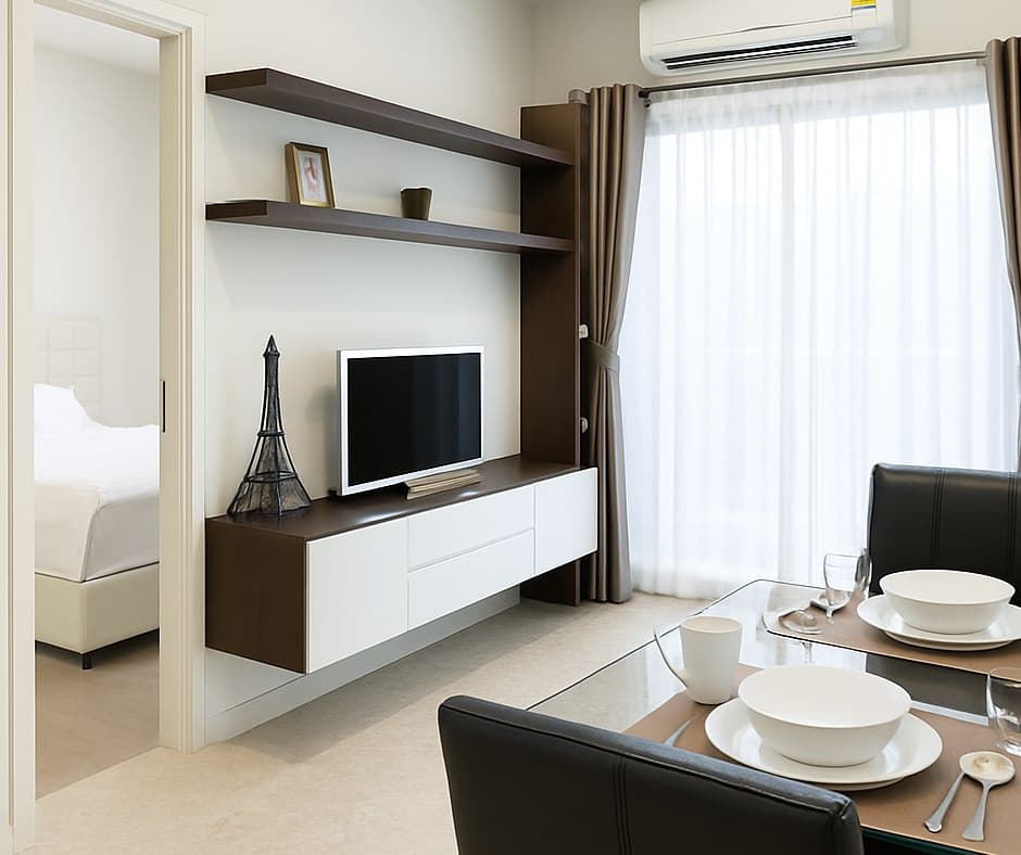 ให้เช่า คอนโด The Crest Sukhumvit 34 · 1 ห้องนอน · 45.59 ตร.ม.