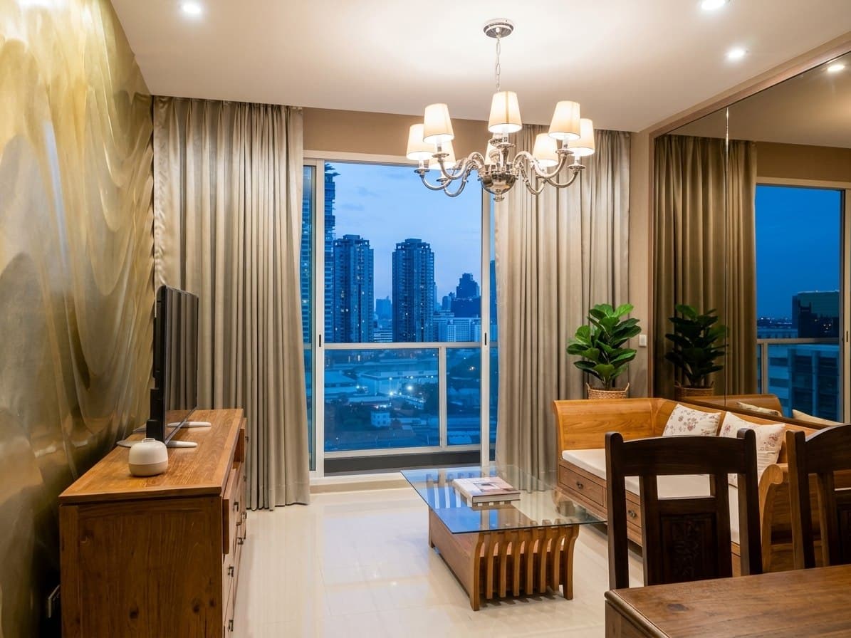 Menam Residences · 2 Beds Condo, 65 sqm, for Rent