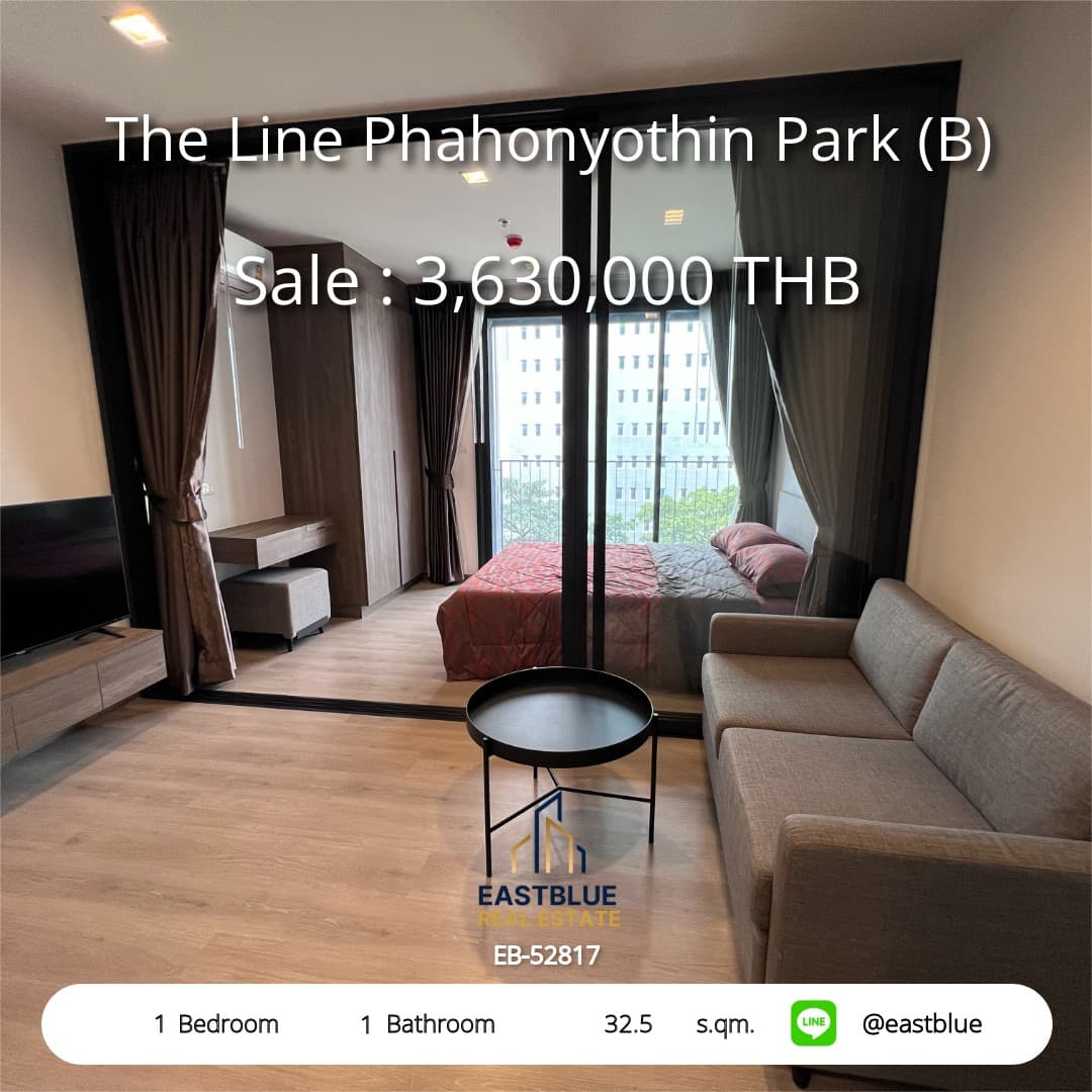 ขาย/เช่า คอนโด The Line Phahonyothin Park (B) · 1 ห้องนอน · 32.5 ตร.ม.