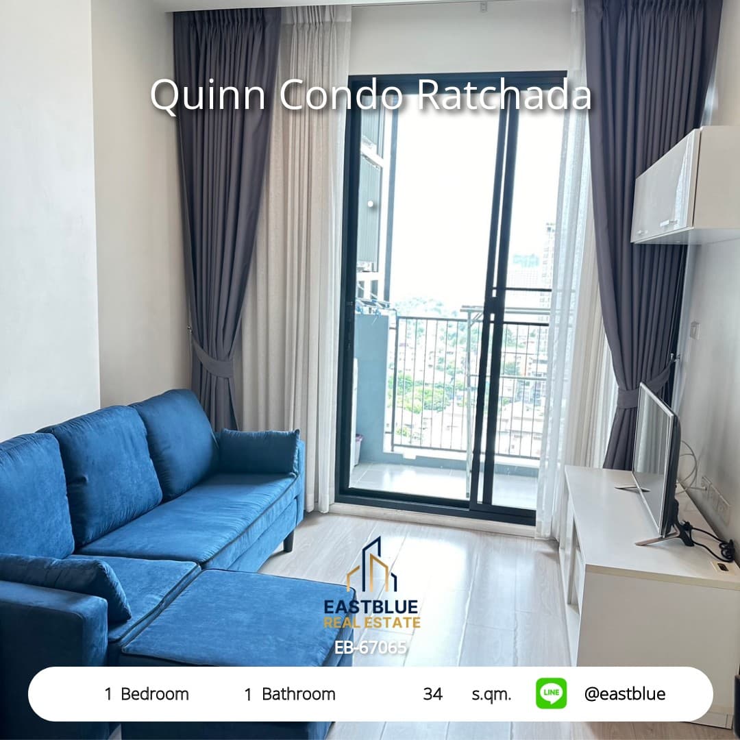 ขาย/เช่า คอนโด Quinn Condo Ratchada · 1 ห้องนอน · 34 ตร.ม.