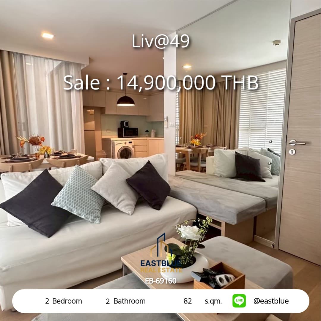 Liv@49 · 2 Beds Condo, 82 sqm, for Sale or Rent