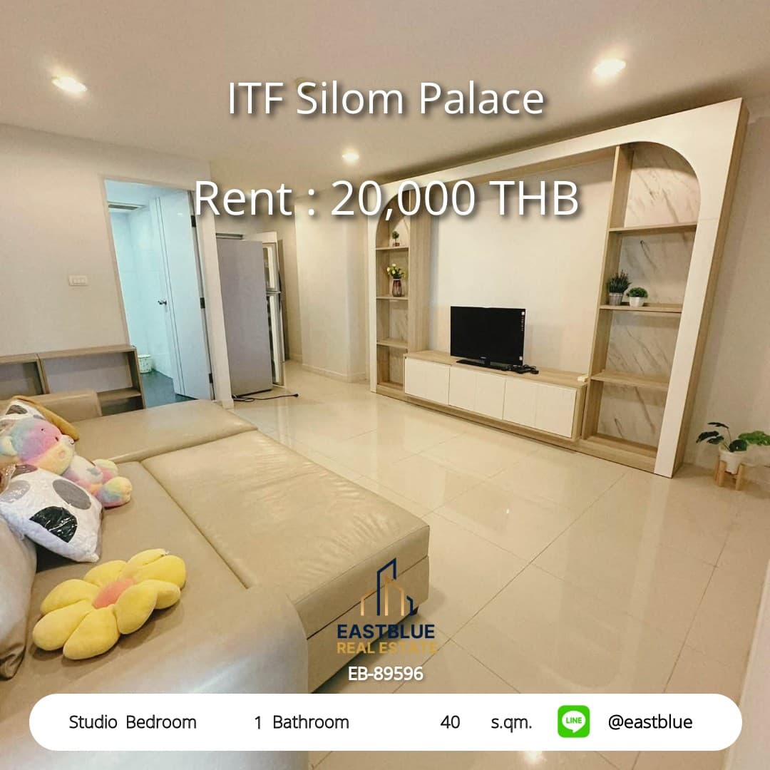 ให้เช่า คอนโด ITF Silom Palace · 1 ห้องนอน · 40 ตร.ม.