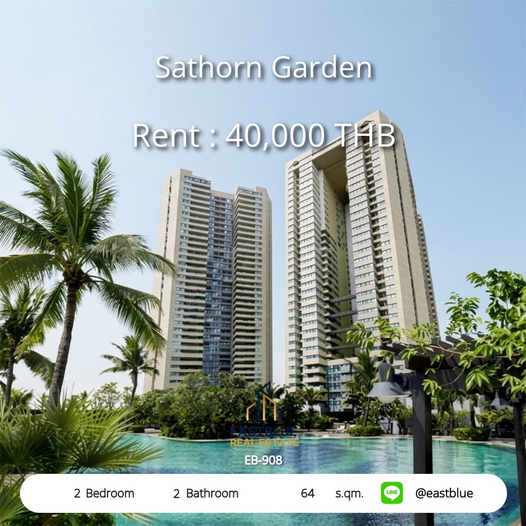 ให้เช่า คอนโด Sathorn Garden · 2 ห้องนอน · 64 ตร.ม.