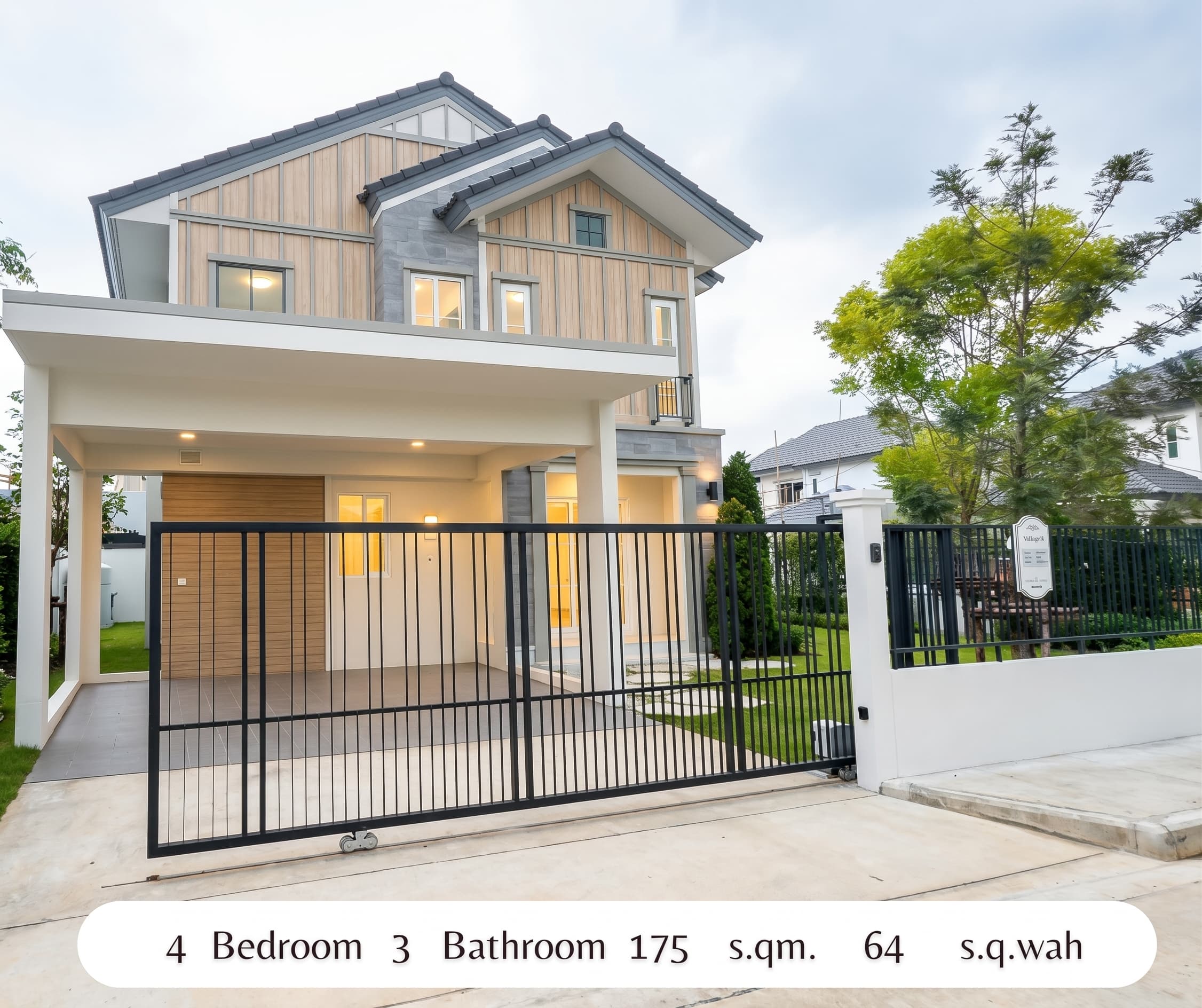 ให้เช่า บ้านเดี่ยว Villaggio 3 Srinakarin-Bangna · 4 ห้องนอน · 175 ตร.ม.