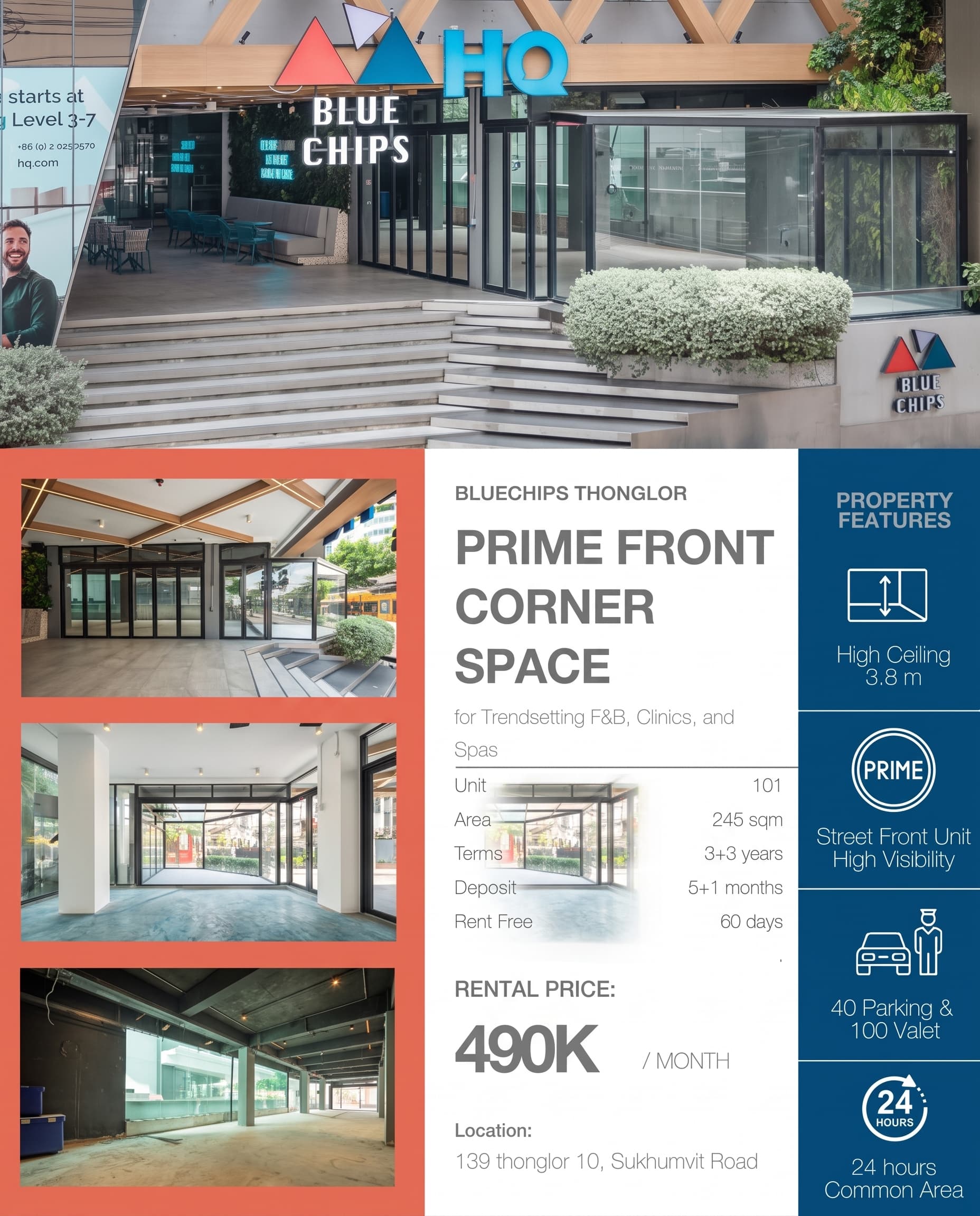 Commercial Space Thonglor · Commercial, 245 sqm, for Rent